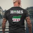 Homs Syria Free Syria Flag Syrian T-Shirt mit Rückendruck Geschenke für alte Männer