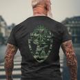 Hubert Hubertus Patron De Saint Des Chasseurs De Cerf Camo Homme T-shirt imprimé au dos Cadeaux pour les vieillards