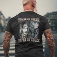 Human By Chance Alpha By Choice Wolf Alpha Men Men's T-shirt Back Print Gifts for Old Men