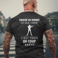 Humour Biathlon Sport D'hiver Cadeau Blague Skieur Montagne T-shirt imprimé au dos Cadeaux pour les vieillards