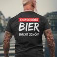 Ich Bin Der Beweis Bier Macht Schön Mit Spruch T-Shirt mit Rückendruck Geschenke für alte Männer