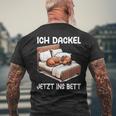 Ich Dachshund Jetzt Ins Bett Sleep Pyjama T-Shirt mit Rückendruck Geschenke für alte Männer