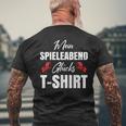 Ich Spieleleabend Glücks T-Shirt mit Rückendruck Geschenke für alte Männer