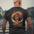 I'm Black History Afro Black History Motivation Men's T-shirt Back Print Gifts for Old Men