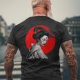 Impresionante Geisha Samurai Pintura Japonesa Tradicional A Camiseta Hombre Estampado Espalda Regalos para ancianos