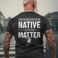 Indigenous Native Lives Matter Native American Day Indian Sin Mangas Camiseta Hombre Estampado Espalda Regalos para ancianos