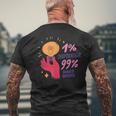 Inspiration And Hard Work Lightbulb Bright Percentage Men's Back Print T-Shirt Gifts for Old Men