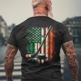 Irish Usa Flag Leprechaun Lucky Hockey St Patrick's Day Men's T-shirt Back Print Gifts for Old Men