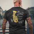 Ja Das Muss So Laut Sein Brass Instrument Tenor Horn Trumpet T-Shirt mit Rückendruck Geschenke für alte Männer