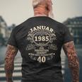 January 1985 40 Years intage 40Th Birthday Man T-Shirt mit Rückendruck Geschenke für alte Männer