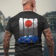 Jdm Skyline 34 Car Tuning Japan Rising Sun Drift T-Shirt mit Rückendruck Geschenke für alte Männer