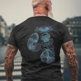 Jellyfish Ocean Lover Bioluminescent Sea Animals T-Shirt mit Rückendruck Geschenke für alte Männer