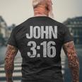 John 3 T-Shirt mit Rückendruck Geschenke für alte Männer