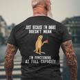 Just Because I'm Awake Doesn't Mean Sloth Lazy Men's Back Print T-Shirt Gifts for Old Men