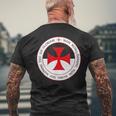 Knights Templar Cross And Seal Knight T-Shirt mit Rückendruck Geschenke für alte Männer