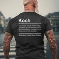 Koch Definition Saying Professional Kitchen Chef T-Shirt mit Rückendruck Geschenke für alte Männer