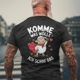 Komme Was Wolle Ich Schaf Das Landwirt Bauernhof Motivation T-Shirt mit Rückendruck Geschenke für alte Männer