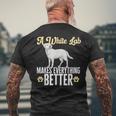 Lab Makes Everything Better White Labrador Retriever Men's Back Print T-Shirt Gifts for Old Men