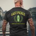 Last Pickle She'll Ever Tickle Bachelorette Party Men's T-shirt Back Print Gifts for Old Men