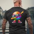 Led 70S Disco Ball Dabbing Sunglasses Nightclub Dance Party T-Shirt mit Rückendruck Geschenke für alte Männer