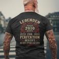 Legends 2010 Born intage 2010 Birthday T-Shirt mit Rückendruck Geschenke für alte Männer