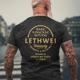 Lethwei Bare Knuckle Boxing University Burmese Boxing Men's Back Print T-Shirt Gifts for Old Men