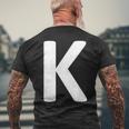 Letter K T-Shirt mit Rückendruck Geschenke für alte Männer