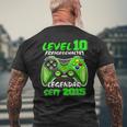 Level 10 Birthday Boy Gamer 2015 10Th Birthday T-Shirt mit Rückendruck Geschenke für alte Männer