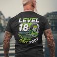 Level 18 Birthday Boy Gamer Man Decoration Age 2007 T-Shirt mit Rückendruck Geschenke für alte Männer