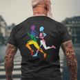 LGBT Transgender Gay Pride Rainbow Flag Running Gear Runner Tank Top Men's Back Print T-Shirt Gifts for Old Men