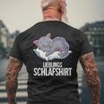 Lieblings Cat Sleep T-Shirt mit Rückendruck Geschenke für alte Männer