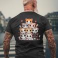 Lindos Gatos Y Gatitos Amantes De Los Gatos Para Niñas Anime Kawaii Gato Camiseta Hombre Estampado Espalda Regalos para ancianos