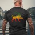 Lion Of Judah Reggae Music Rastafari Rasta T-Shirt mit Rückendruck Geschenke für alte Männer