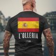 L'olleria España Souvenir Ciudad Bandera Camiseta Hombre Estampado Espalda Regalos para ancianos