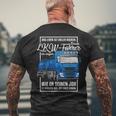 Lorry Motif With Saying For Truck Driver T-Shirt mit Rückendruck Geschenke für alte Männer