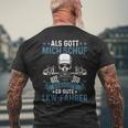 Lorry Driver Truck God Created Good Truck Driver Trucker T-Shirt mit Rückendruck Geschenke für alte Männer