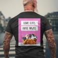 Love Cats Hate S Against Right Lives Matter T-Shirt mit Rückendruck Geschenke für alte Männer