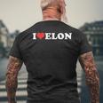 I Love Elon T-Shirt mit Rückendruck Geschenke für alte Männer