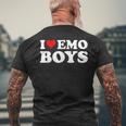 I Love Emo Boys T-Shirt mit Rückendruck Geschenke für alte Männer