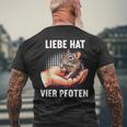 With Love Has Four Paws Degu Degus Owner Deguhalter T-Shirt mit Rückendruck Geschenke für alte Männer