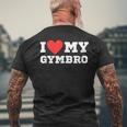 I Love My Gymbro Y2k Sigma Red Heart T-Shirt mit Rückendruck Geschenke für alte Männer