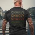 Love Heart Charly Grunge Estilointage Negro Charly Camiseta Hombre Estampado Espalda Regalos para ancianos