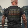 Love Heart Popescu Grungeintage-Stil Schwarz Popescu T-Shirt mit Rückendruck Geschenke für alte Männer