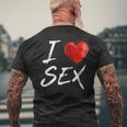 I Love Heart Sex T-Shirt mit Rückendruck Geschenke für alte Männer