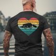 I Love Platypus Silhouette Heart Wilderness Australia T-Shirt mit Rückendruck Geschenke für alte Männer