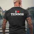 I Love Tennis Herz T-Shirt mit Rückendruck Geschenke für alte Männer