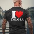 I Love Tolosa Camiseta Hombre Estampado Espalda Regalos para ancianos