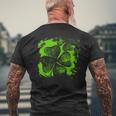 Lucky Charm Four Leaf Clover Irish Clover S T-Shirt mit Rückendruck Geschenke für alte Männer