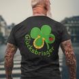 Lucky Charm Ladybird Clover Leaf For Friends Good Luck T-Shirt mit Rückendruck Geschenke für alte Männer