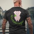 Lucky Charm Pig Clover Leaf For Friends Good Luck T-Shirt mit Rückendruck Geschenke für alte Männer